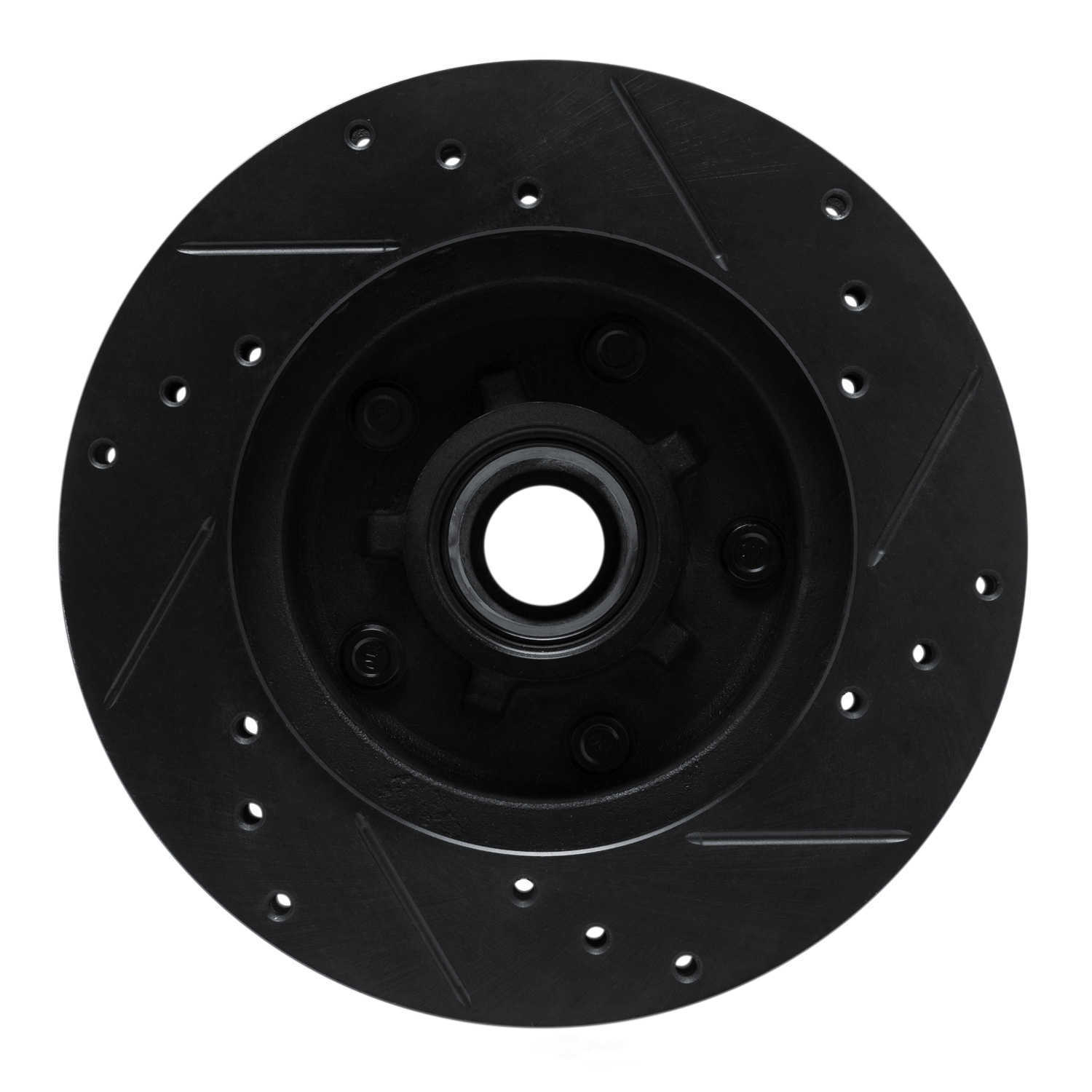 Dynamic Friction Company 633-47007L DFC Brake Rotor - Drilled And Slotted - Black