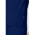 thumbnail image 3 of Cherokee Infinity Men's Partial Zip V-Neck Scrub Top with 3 Pockets Rib-Knit Side Panels IN702A, XS, Navy, 3 of 7