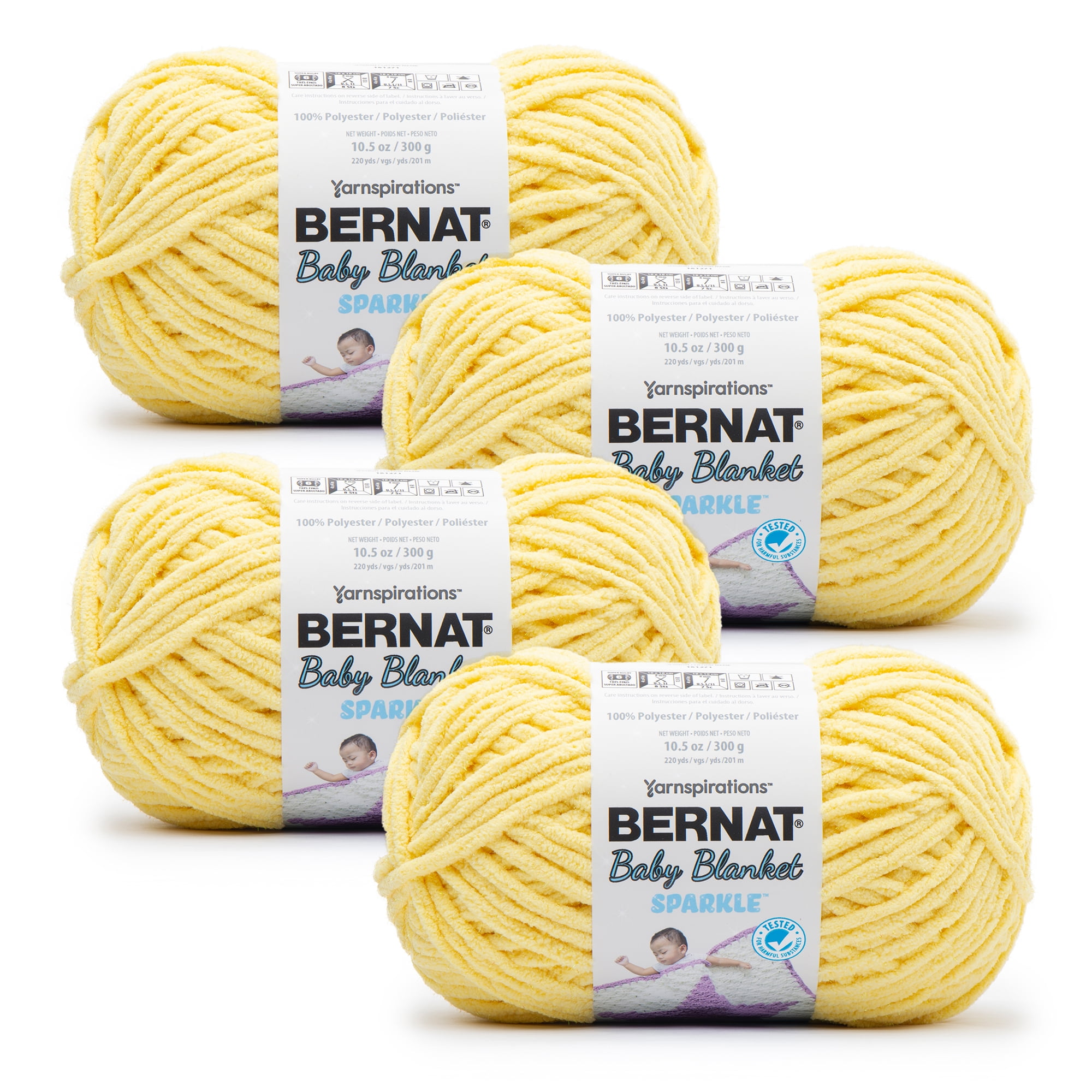 Bernat Blanket Sparkle Yarn Is A 100% Washable, Polyester