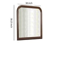 thumbnail image 5 of Espejo Benjara con diseño arqueado moldeado, marco de madera, color marrón y plateado, 5 of 5