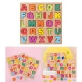 thumbnail image 4 of Jouets de Moteur Lettres de l'Alphabet ABC en Bois Colorés, 4 of 7