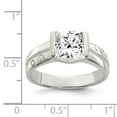 thumbnail image 2 of Sterling Silver Square CZ Ring - Size 6, 2 of 2