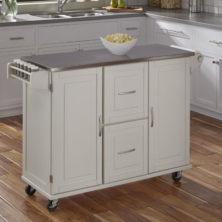 Red Barrel Studio Lomas Kitchen Island With Stainless Steel Top Red Barrel Studio Lomas Kitchen Island With Stainless Steel Top