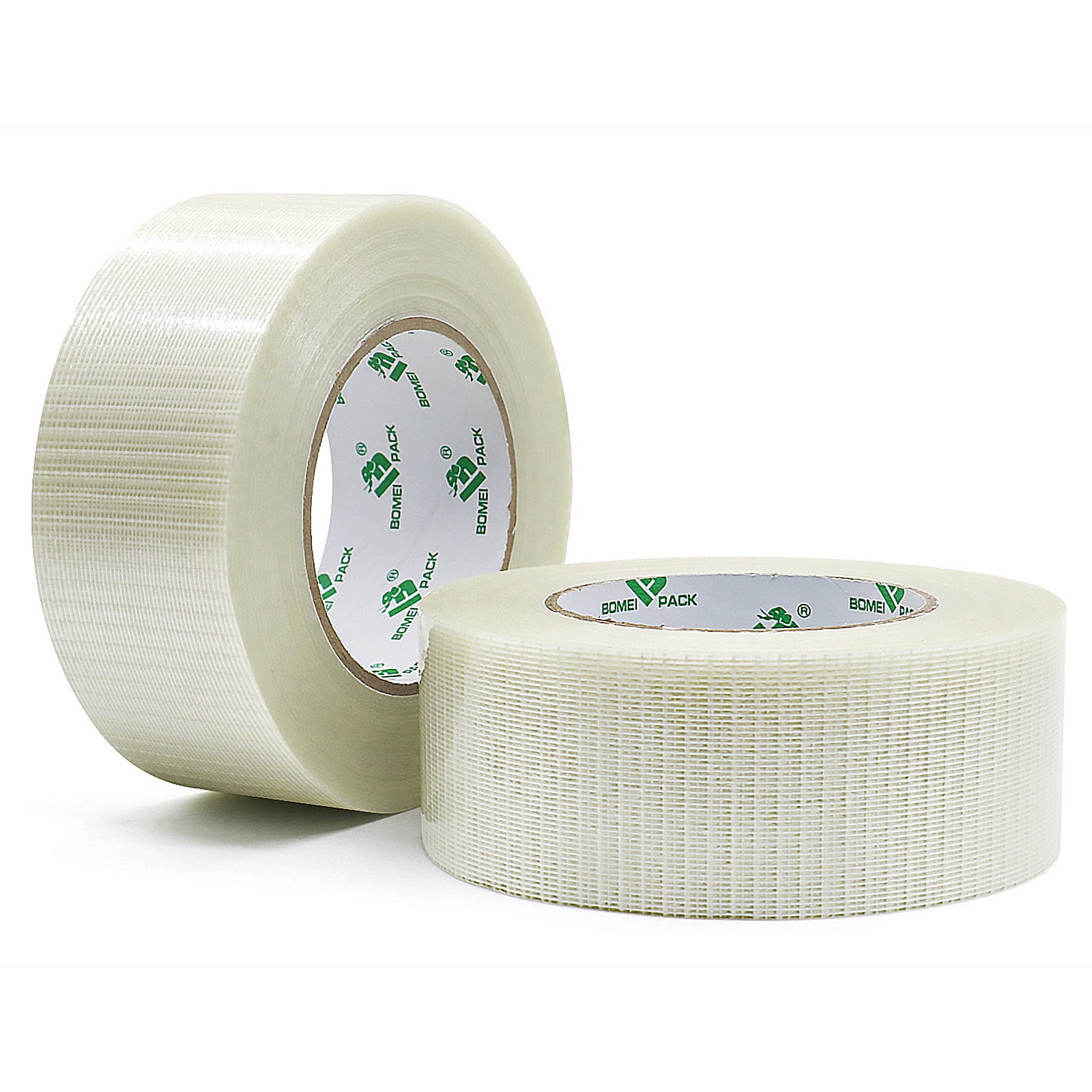 Clear BiDirectional Reinforced Filament Strapping Tape, 2 Pack 6.7 mil