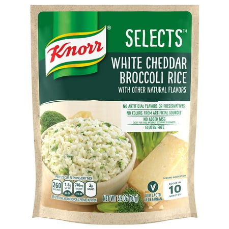 (3 Pack) Knorr Selects White Cheddar Broccoli Rice Side Dish, 5.9