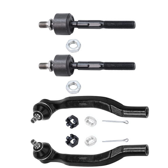 Detroit Axle - Front Inner Outer Tie Rods Replacement for Acura CL Honda Odyssey Accord Isuzu Oasis - 4pc Set Fits select: 1996 HONDA ACCORD LX/EX, 1997 HONDA ACCORD EX/EX-R