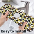 thumbnail image 6 of Vsdgher Black Cow Sunflowers Kitchen Sink Splash Guard Faucet Mat -1 PC Super Absorbent Fast Drying Mat Sink Gadgets-Splash, Bathroom,Sink Mat,(15" X 5.5" ), 6 of 7