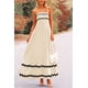 thumbnail image 4 of Vestido PRETTYGARDEN Verano 2025 Maxi Beige Claro XXL, 4 of 8