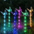 Vecoauto Solar Powered Butterflies Garden Light LED Butterflies Ground