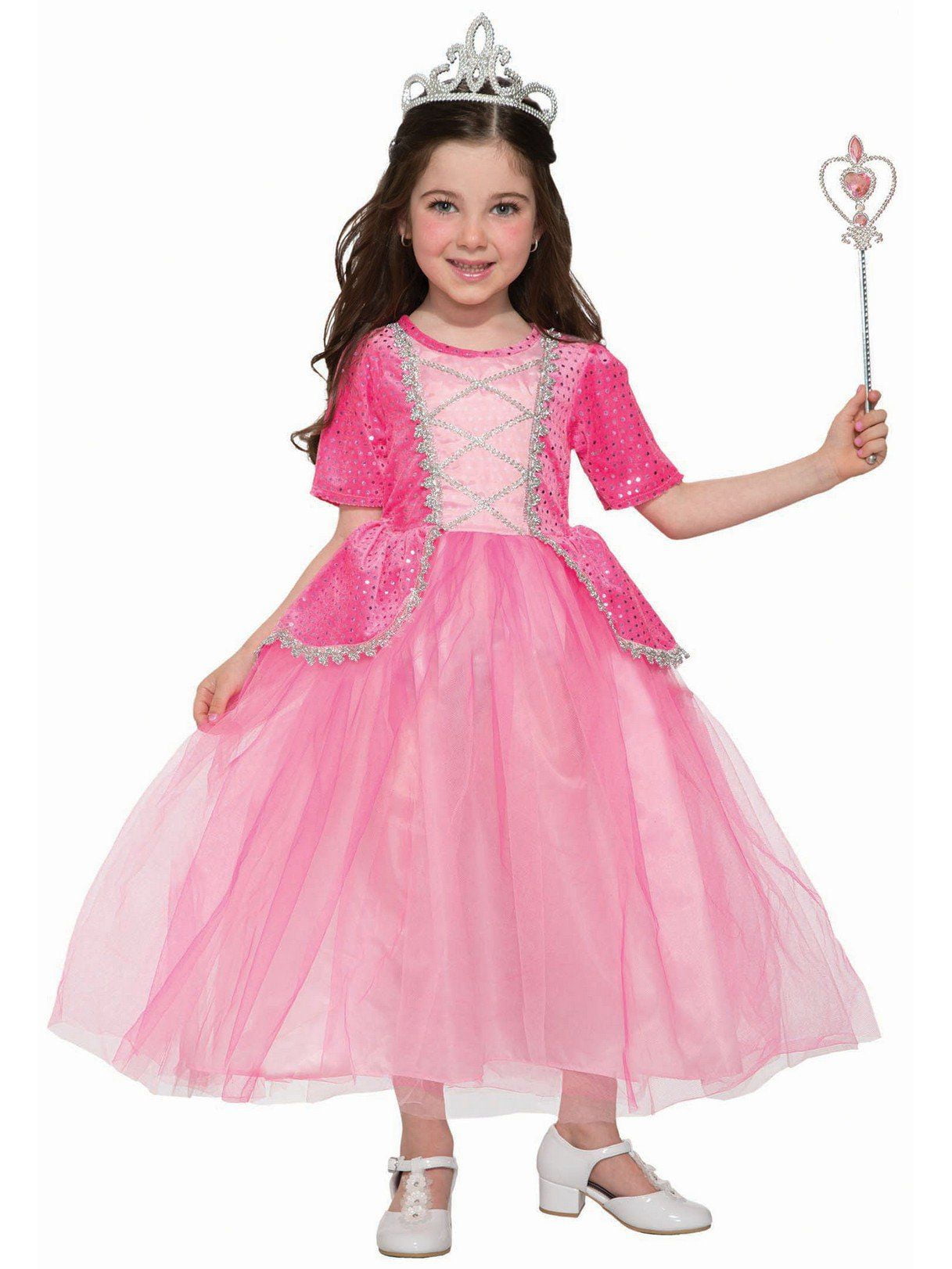 Girl's Princess Silver Rose Costume - Walmart.com