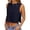 Black, variant on WHEANG Summer Sleeveless Tank Tops for Women Solid Color Loose Fit High Neck Boxy Basic Tees Daily Wear Casual Resists Wrinkling Camisole Blouses Beach Vacation Summer Tops S White