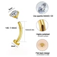 thumbnail image 4 of 14G Titanium Floating Belly Button Rings for Women Flat Back Belly Rings 10mm Belly Piercing Jewelry, 4 of 4