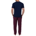 thumbnail image 3 of Fruit Of The Loom Men’s Short Sleeve Crewneck Top and Fleece Pajama Pants Set, 3 of 5