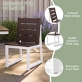 thumbnail image 5 of WestinTrends Cape May HDPE Outdoor Patio Dining Side Chair, Dark Brown, 5 of 14