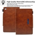 thumbnail image 6 of Allytechgroup Protective Flip Case for Samsung Galaxy Tab A11/A9 Tablet, Lightweight Premium PU Leather Flip Cover Multi Angle Viewing Stand Shockproof Case Cover for Women Men, Brown, 6 of 7