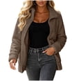 thumbnail image 2 of Nowekniz Women's Sherpa Fleece Zip Up Jacket, Long Sleeve Solid Fuzzy Sweatshirt, Warm Winter Full Zip Outwear Coat with Pockets, Casual Loose Fit Outerwear, 2 of 5
