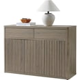 thumbnail image 3 of SICOTAS 50.15" W Sideboard Buffet Cabinet,Oversized Credenza with Sleek Curve Profile & Unique Waveform Panel, Spacious Storage with Large Drawers & Adjustable Shelves, Gray Alder, 3 of 15