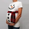 thumbnail image 3 of Frostluinai Breastfeeding Shirts For Women Plus Size Maternity Nursing Tops Christmas Snowman Cartoon Short Sleeve Maternity T Shirts Pregnancy Tee Tops, 3 of 8