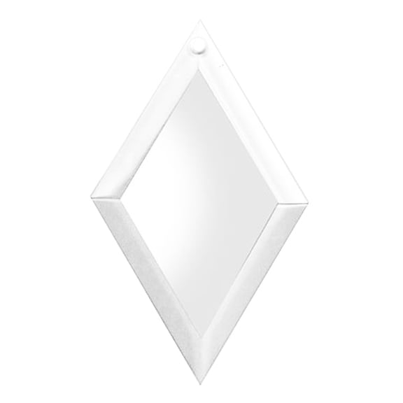 National Artcraft 4" x 7" Diamond-Shaped Clear Blank Glass - Use as Decoration, Ornament and Suncatchers - (Pkg/6)