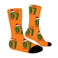 thumbnail image 2 of Kids Socks Soft Crew Socks With Cute Six Seven 6 7 Graphic Print Durable Socks for Daily Wear, 2 of 4