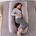 thumbnail image 2 of Oreiller de Grossesse pour Femmes, Oreiller Complet en Forme de U et Soutien de maternit- Soutien pour Le Dos, Les Hanches, Les Jambes, Le Ventre (Lot, 2 of 3