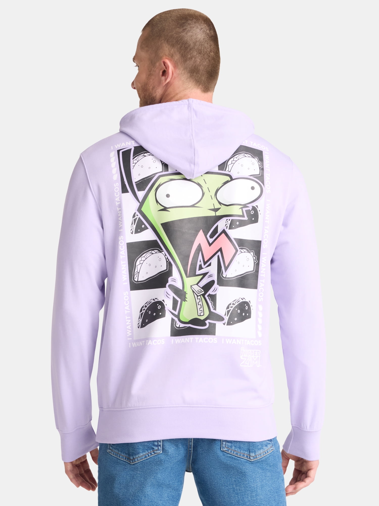 Invader Zim Men's and Big Men's French Terry Graphic Hoodie, Sizes XS-3XL