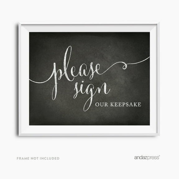 Sign Our Keepsake Vintage Chalkboard Wedding Party Signs