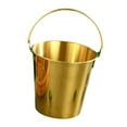 thumbnail image 4 of Cubo de hielo de acero inoxidable, cubo de hielo de Metal con mango portátil, cubo para ensalada, cubo para aperitivos, cubo para bebidas, oro, 4 of 8