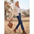 thumbnail image 7 of JWD Womens Cardigan Collared Knit Button Front Long Sleeve Sweater Top Lightweight Casual Layering Cardigan Oatmeal L, 7 of 7