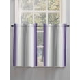 thumbnail image 3 of Tier Curtains 45 Inches Long, Purple Grey Window Treatment Curtain Drapes, Gray Farmhouse Modern Rustic Small Curtain Drapes for Bathroom Laundry Room, 27.5"x45", 2 Panels, 3 of 7