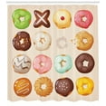 thumbnail image 3 of Ambesonne Donut Shower Curtain, Delicious Glazed Pastries, 69"Wx75"L, Multicolor, 3 of 3