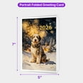 thumbnail image 5 of Old English Sheepdog Happy New Year 2026 with Fireworks on New Year's Eve 5x7in Folded Greeting Card Dog Lover Single Note Card with Envelope - 12022, 5 of 5