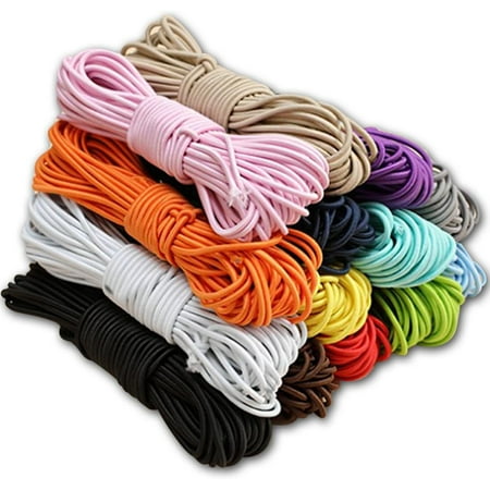 

PerkHomy Bungee Shock Cord Rope Marine Grade Heavy Duty Polyester Bungie Elastic Stretch String for Kayak Strap Tarp Tie Down Canopy Boating Camping Tent Crafting Patio （White-3/16 x 25 ）