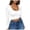 White, variant on Women Solid Color Bottom Shirt Sexy Short Cut Low Cut With Navel Tight Fitting Long Sleeved T Shirt For Women Womens S Womens Long Sleeve Shirts for Layering Dark Shirt Clothes Hide Tummy S T Shirts