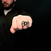 SalesOne LLC DC The Flash Movie Costume Ring Brass Replica With Slide-Open Function | Size 10 Unisex