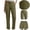 A08 Army Green, variant on High Waisted Cargo Pants for Women Straight Leg Work Trousers Multi-Pockets Utility Bottoms Breathable Cotton Twill Outdoorwear