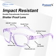 thumbnail image 4 of ProtectX Stylish Anti-Fog & Scratch-Resistant Safety Glasses, UV Protection goggles, Anti-Impact Lightweight Glasses for Men＆Women Lilac Clear, 4 of 7