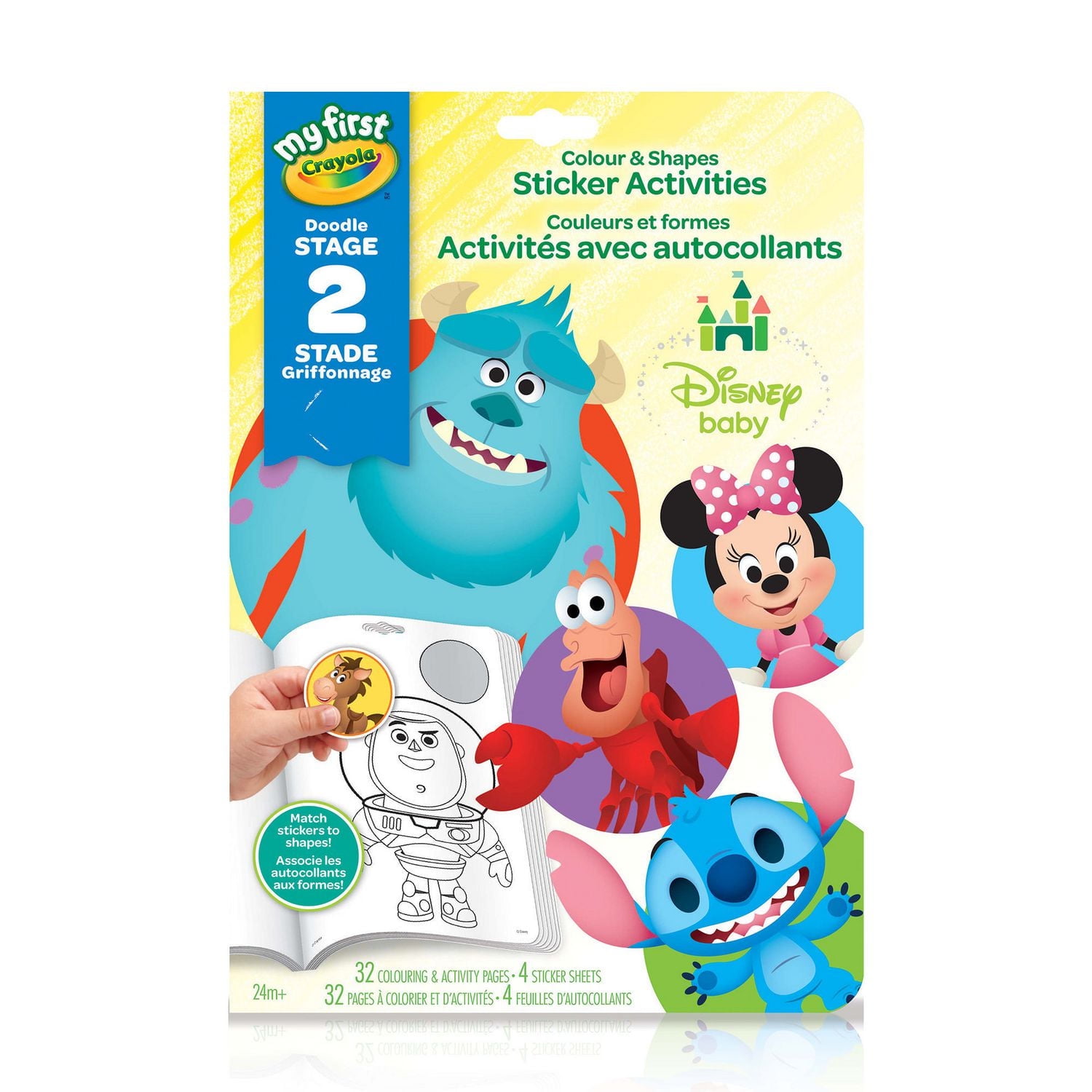 My First Crayola Colour & Shapes Sticker Activity Book, Disney Baby