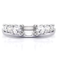 thumbnail image 3 of 0.5 Carat Cubic Zirconia Double Shared Prong Graduated Six Stone Ring Wrap in Sterling Silver (sterling-silver, 9), 3 of 3
