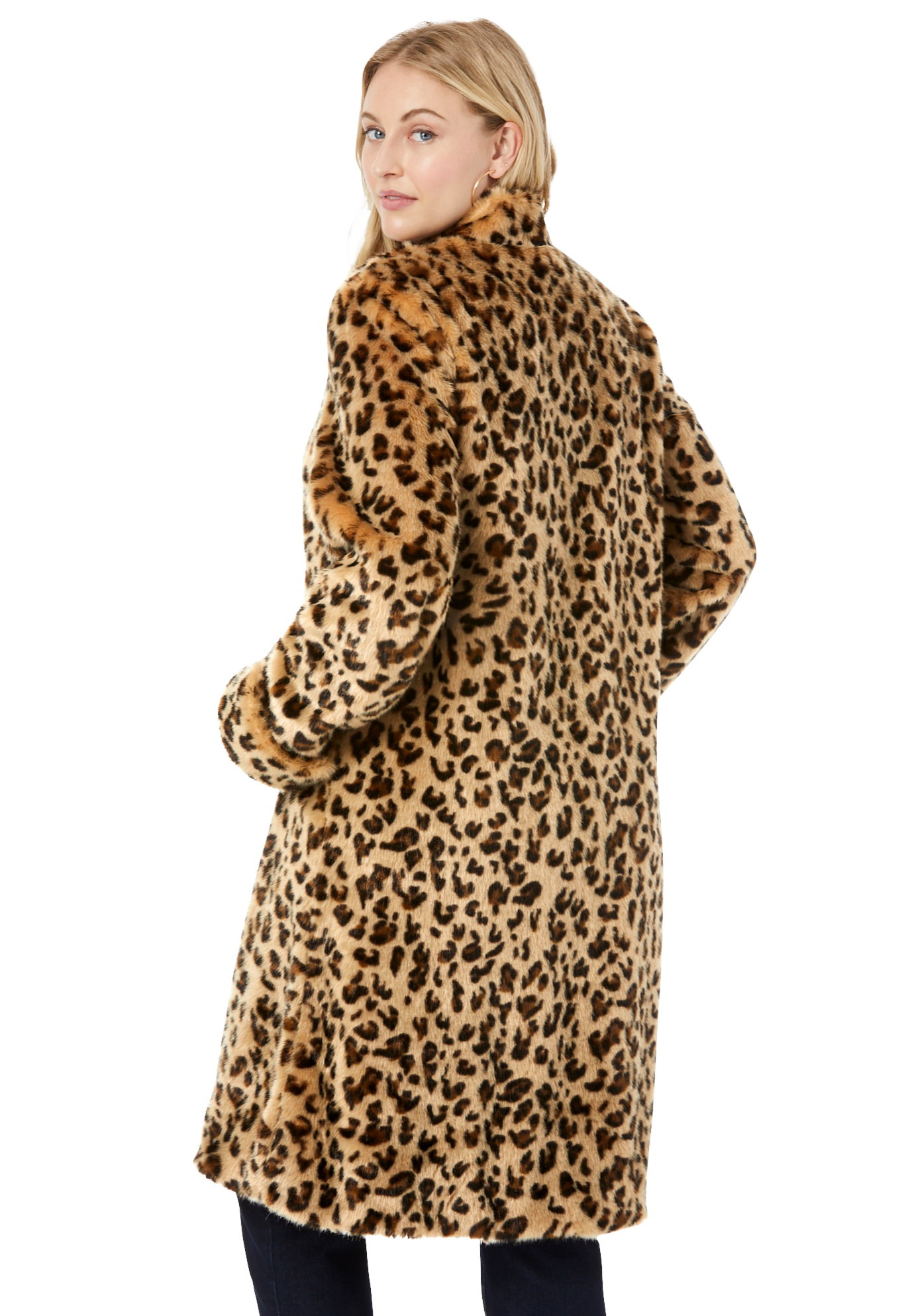 Jessica London Women's Plus Size Faux Fur Swing - 12 W, Brown -