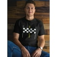 thumbnail image 2 of Finish Line Goal Graphic  Men Black T-Shirt, Male Medium, 2 of 4