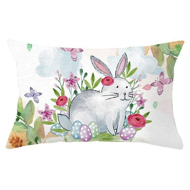 BotaniNest Easter Single-sided brushed peach skin Square Decorative Pillow Case Cover