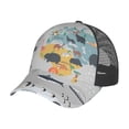 thumbnail image 7 of Picia The World Map with Cartoon Animals Pattern Trucker Hat,Baseball Cap,Sun Protection Cap,Stylish Headwear,Leisure Cap,Outdoor Sports Cap, 7 of 7