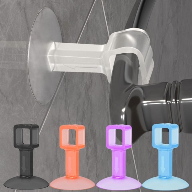 5 piezas de silicona for puerta, manija de puerta sin perforaciones, almohadilla anticolisión trasera, bloqueador de baño, puerta de entrada de inodoro, artefacto anticolisión
