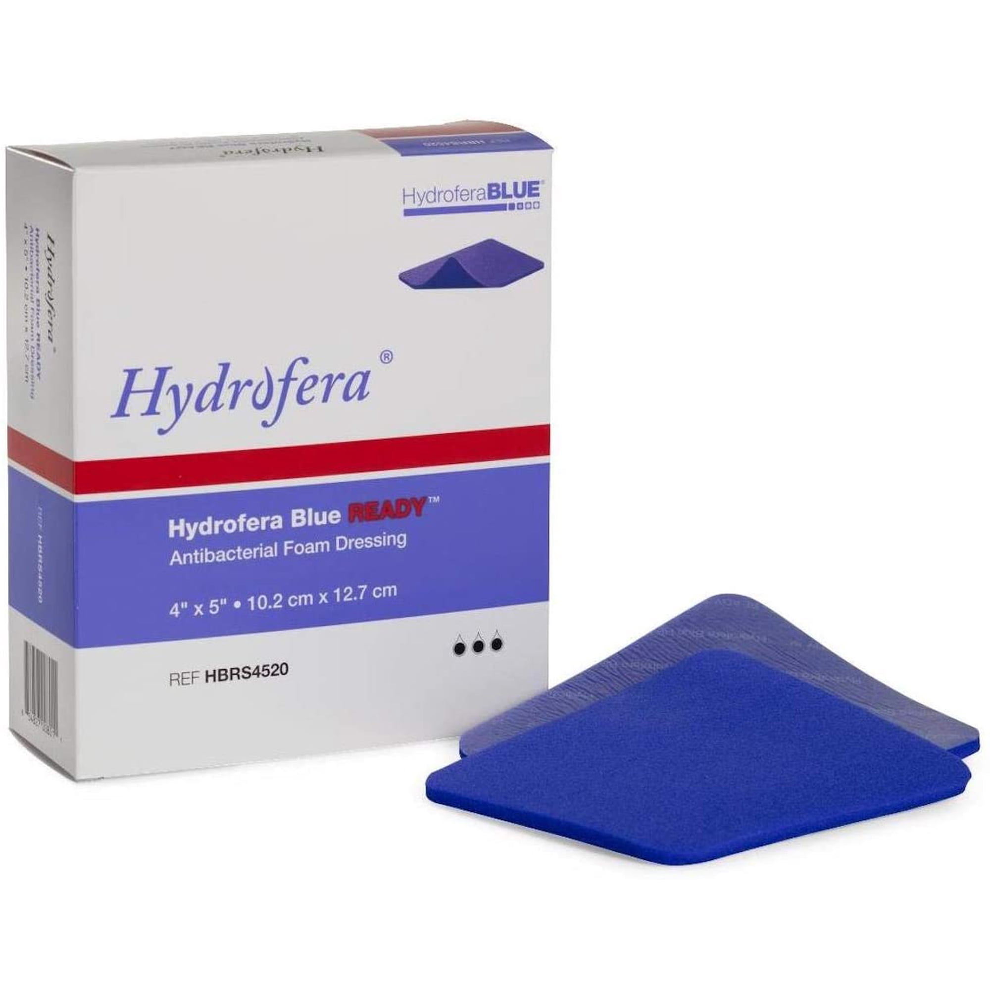 Hydrofera HBRS4520 Blue RDY Antibacterial Foam Dressing - Box of 10