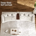 thumbnail image 7 of Rophefx 177.7" Oversized Curved Sectional Sofa for Living Room with 29.2" Deep Seats, Movable Coffee Table with USB, No Assembly, Beige Chenille, 7 of 7