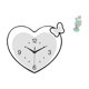 thumbnail image 1 of Reloj De Pared De Corazón Acrílico Y Estatua De Muñeca De Resina De Mujer Playera, Arte Decorativo Creativo Para Sala De Estudio, Cafetería, Oficina Y Decoración De Sala De Estar., 1 of 8