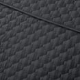 thumbnail image 4 of Chezmoi Collection Thea Juego de colcha extragrande con patrón geométrico de cuatrifolio de 3 piezas (King Dark Grey), 4 of 5