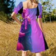 thumbnail image 4 of Aja Wilson - Vestido artístico de manga corta vestidos de noche elegantes para boda ropa de mujer novedades de 2025, 4 of 7