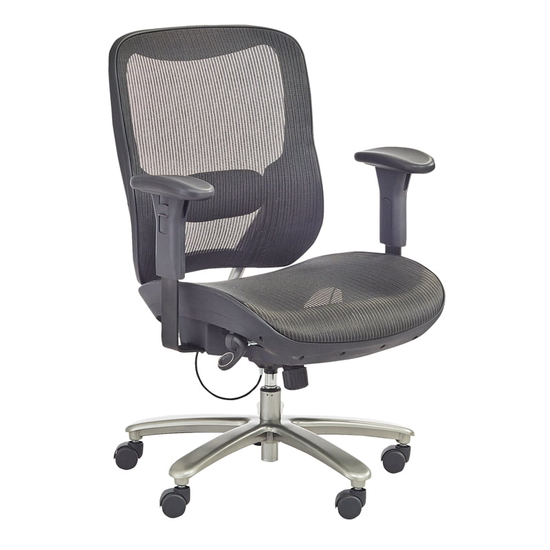 Safco Lineage Big n Tall Mesh Task Chair 3505BL 400 lb Capacity Black